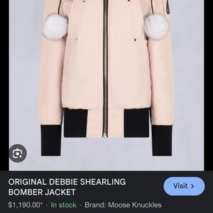 Moose Knuckles Women's Pink Bomber Jacket